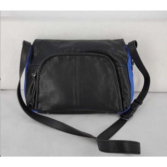 Aimee Kirstenberg Black Leopard Crossbody Bag Foldover Snap Closure - Picture 3 of 6